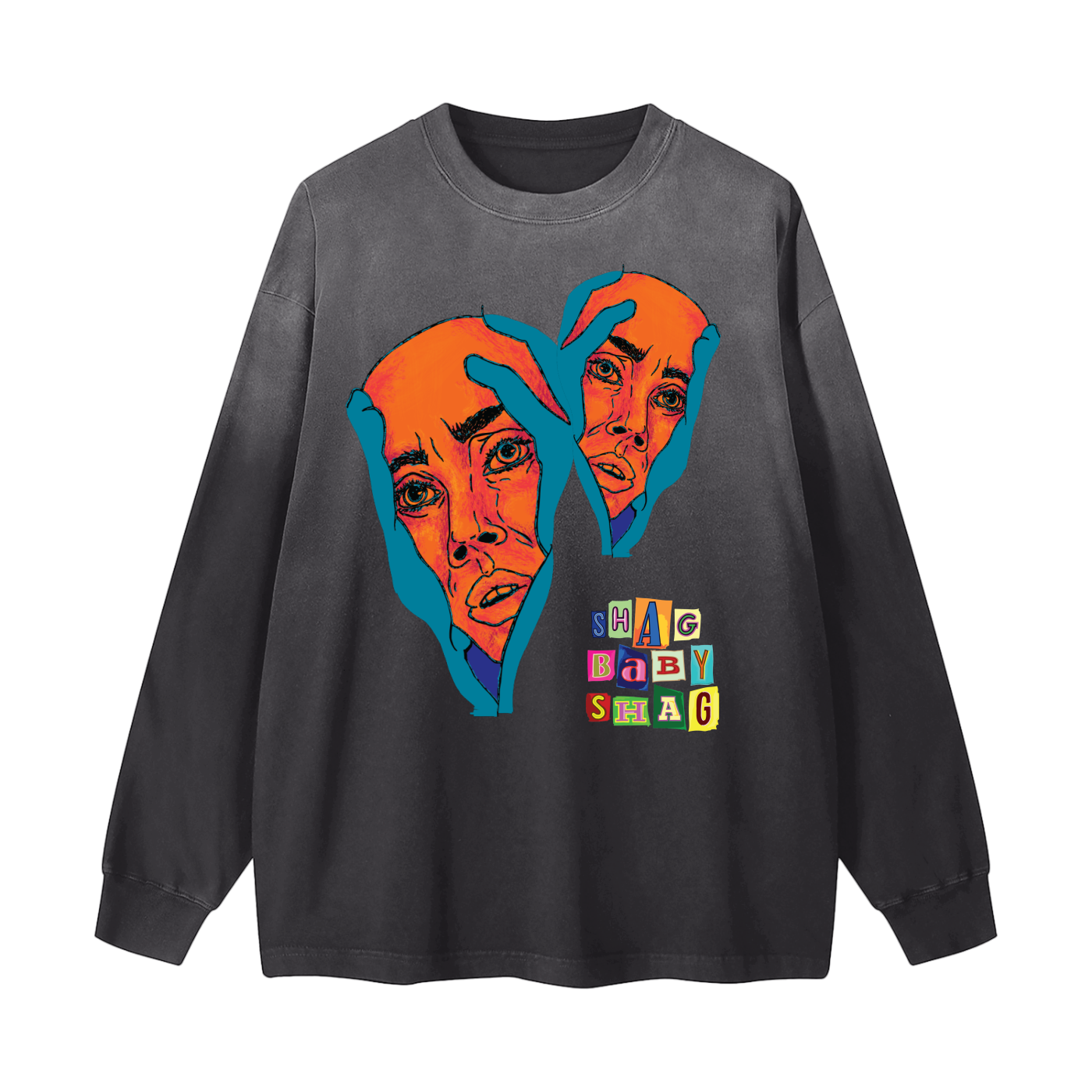 Gradient Washed Long Sleeve T-Shirt