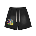 Sun Fade Raw Edge Cotton Shorts