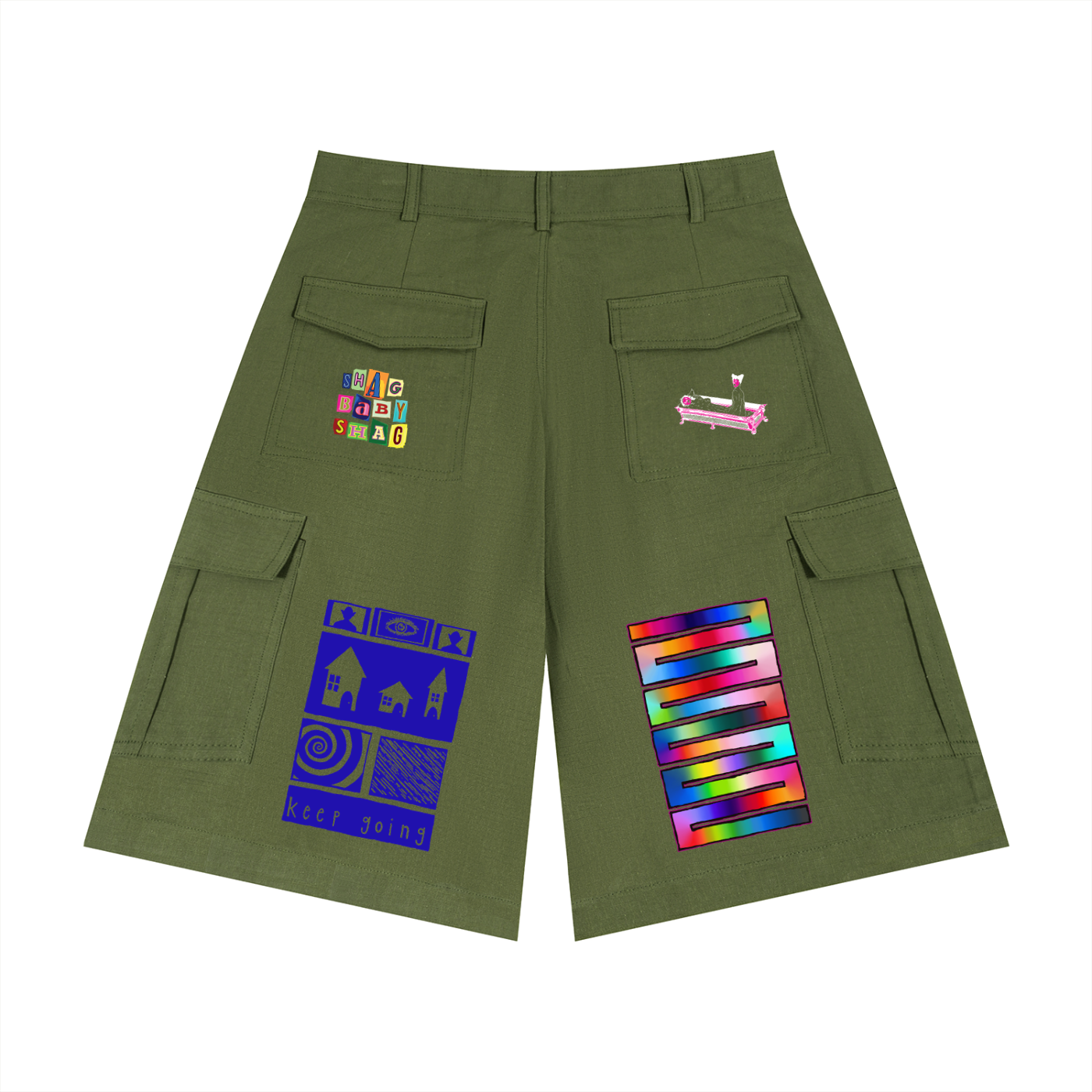 Unisex Woven Cargo Shorts