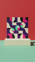 Vivid violet geometry canvas print