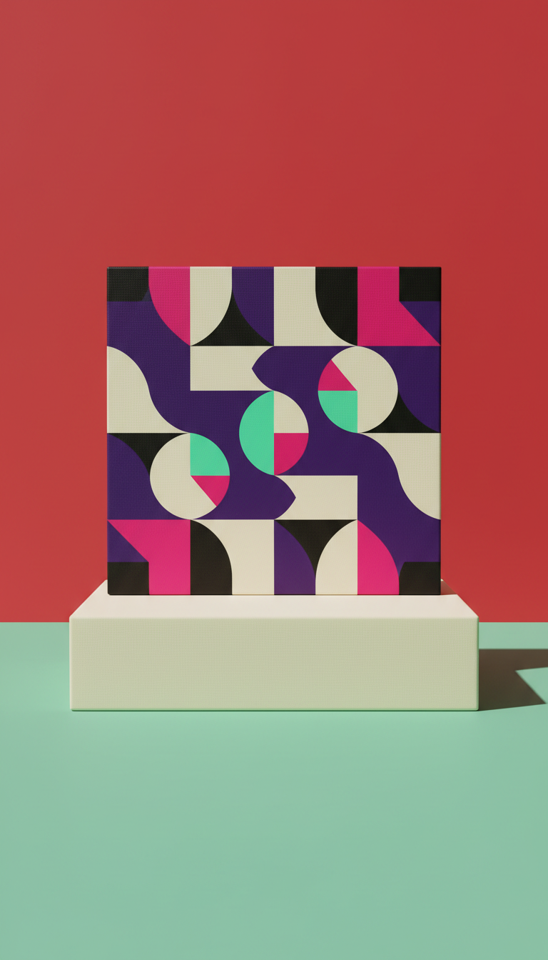 Vivid violet geometry canvas print