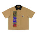 Unisex Color Block Short Sleeve Shirt