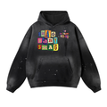 Vintage Washed Frayed Fleece Hoodie