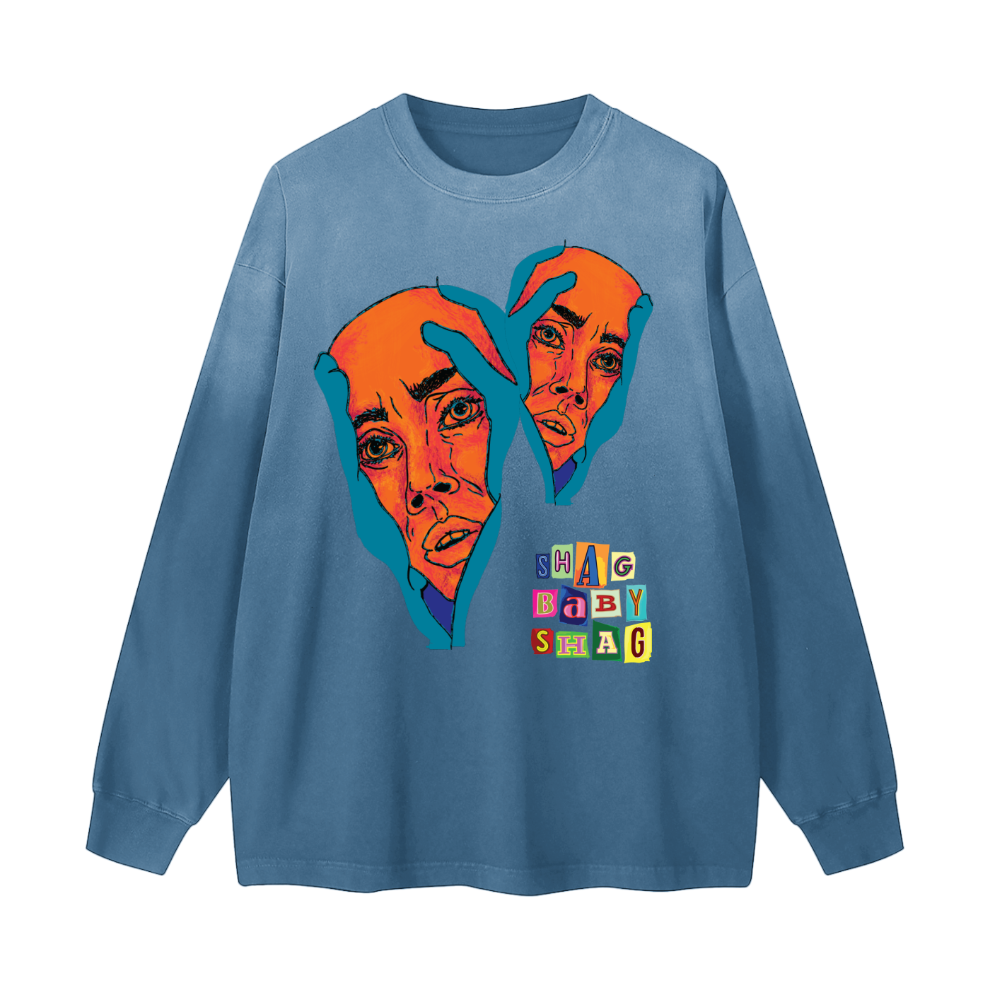 Gradient Washed Long Sleeve T-Shirt