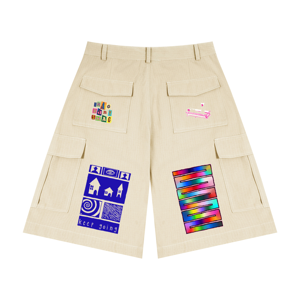 Unisex Woven Cargo Shorts